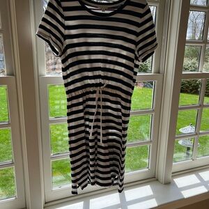 Black and White Striped Dress